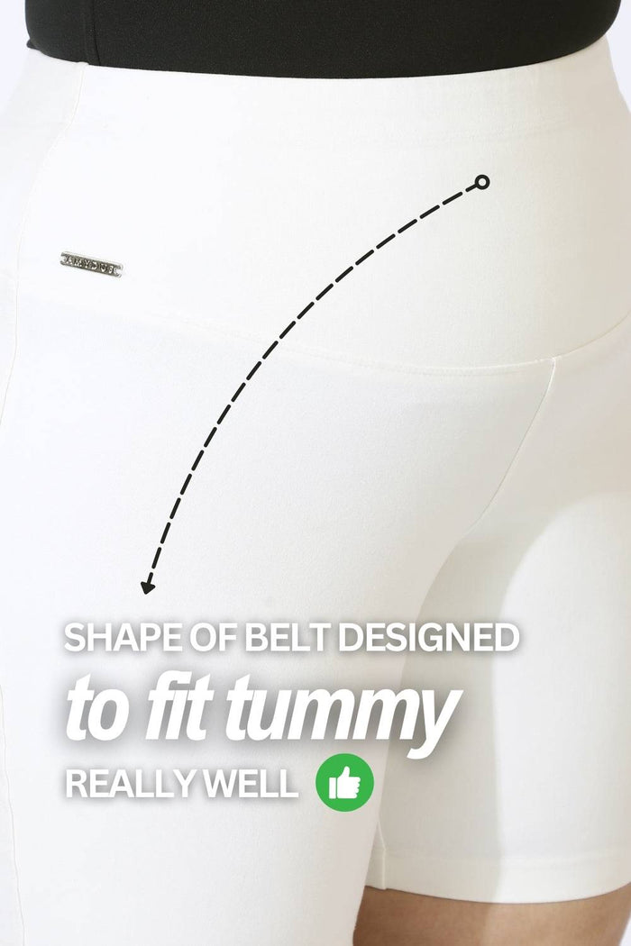 Plus Size White Tummy Shaper Shorts