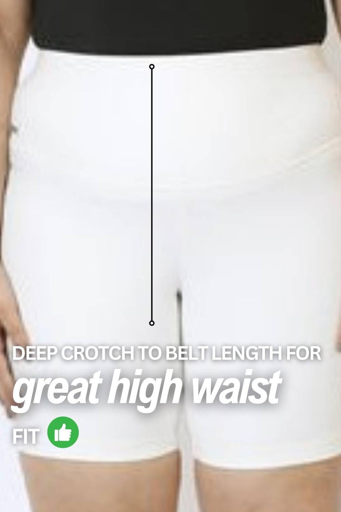 Plus Size White Tummy Shaper Shorts