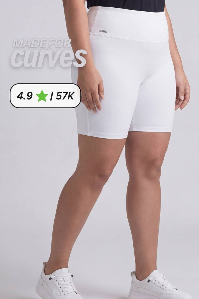 Plus Size White Tummy Shaper Shorts