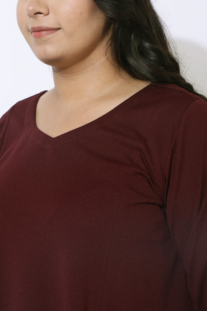 Plus Size Wine Dress