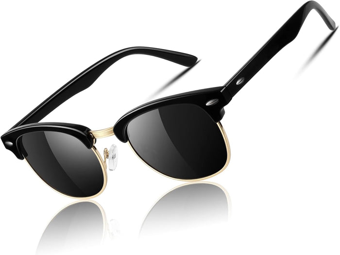 Glossy Black Grey Golden Rim