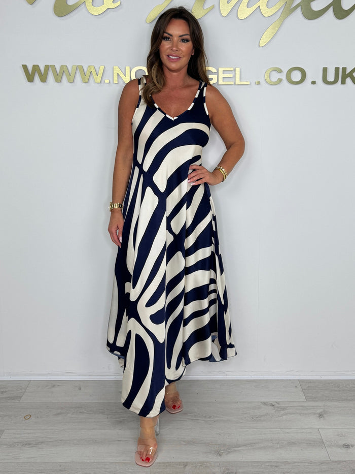 Print Maxi Dress With Pockets (4 Colours)