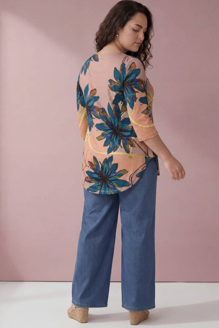 Purple Floral Plus Size Top