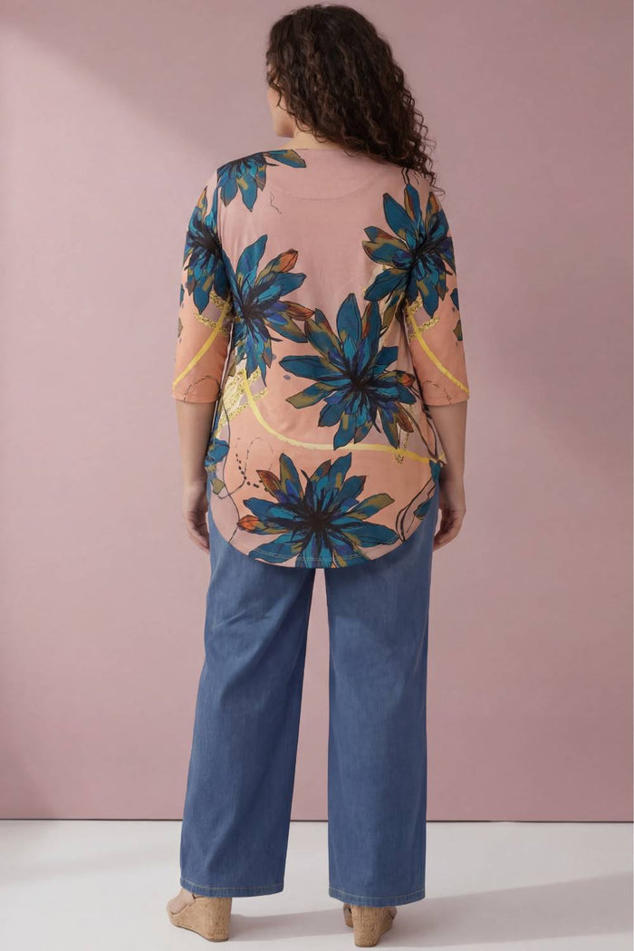Purple Floral Plus Size Top