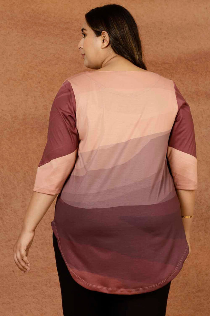 Purple Ombre Plus Size Top