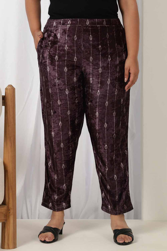 Purple Velvet Pant