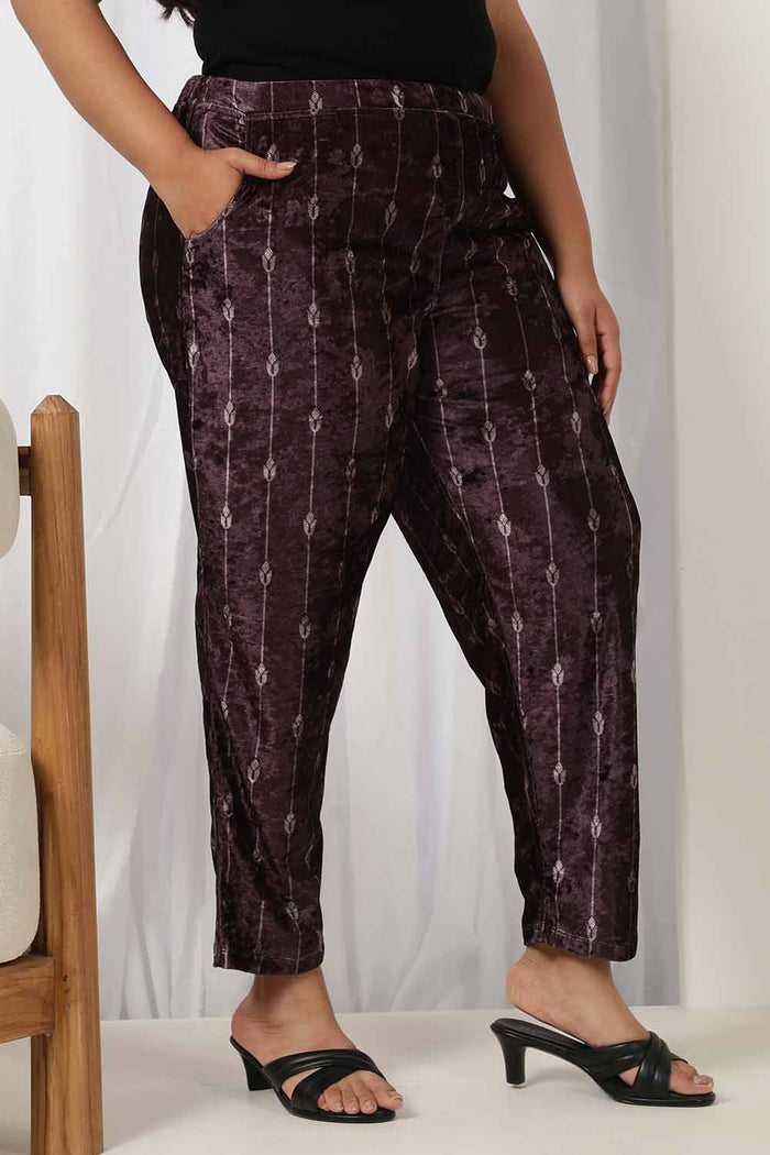 Purple Velvet Pant