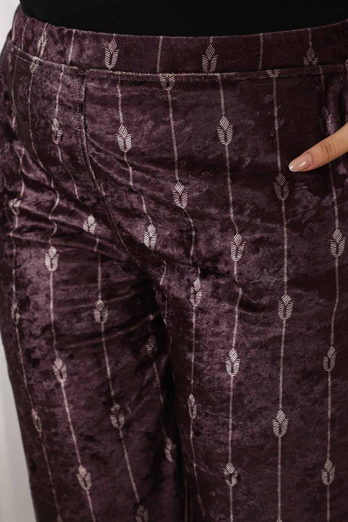 Purple Velvet Pant