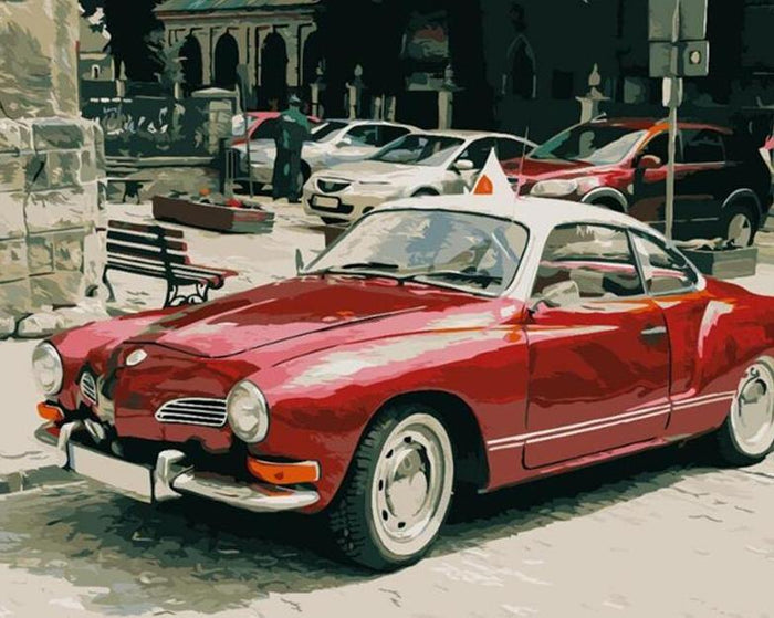 Red Car Paint by Numbers