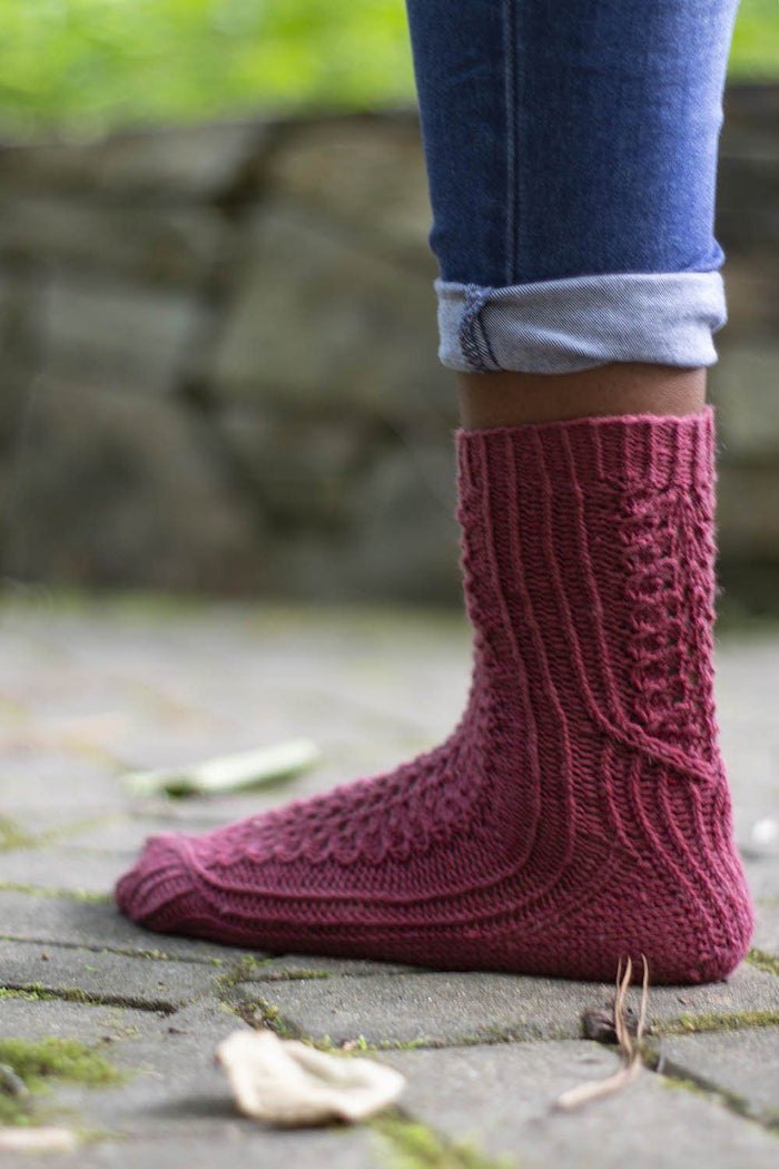 Red Cypress Socks Pattern Universal Yarn