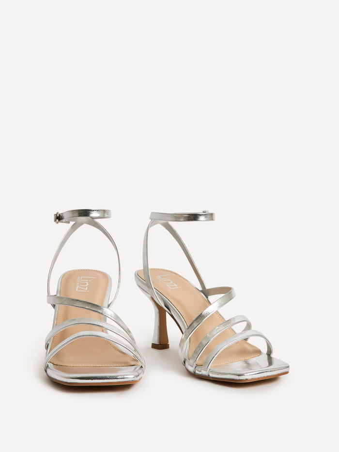 Reflect Wide Fit Silver Strappy Heels