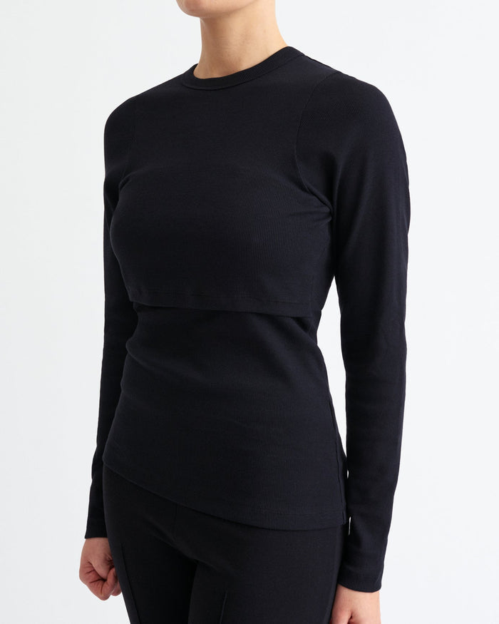 Ribbed Nursing Long Sleeve - Ilouity