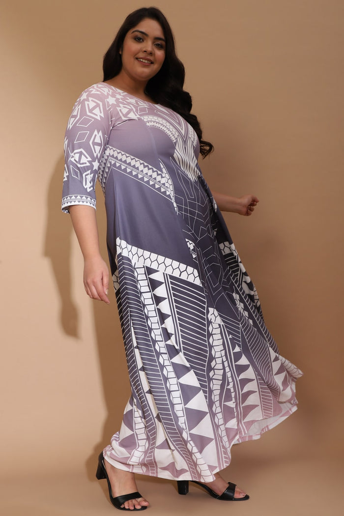 Salmon Grey Ombre Knight Queen Dress