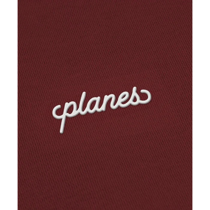 Script Weld Burgundy Zip Up Hoodie