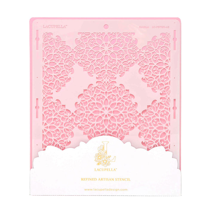 Seamless Cake Stencil great for decorating tall cakes with perfect designs. Lacupella
