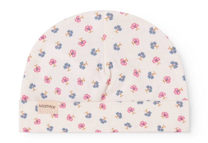 set footie floral dot print with beanie and blanket - roses