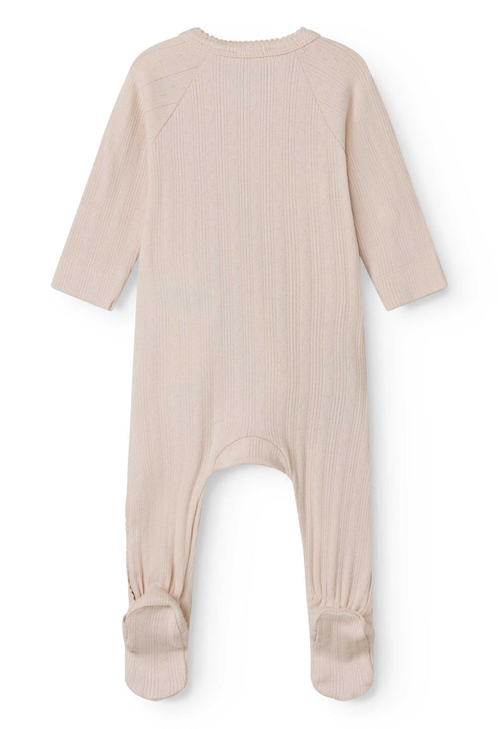 set footie pointelle wrap with beanie and blanket - misty pink
