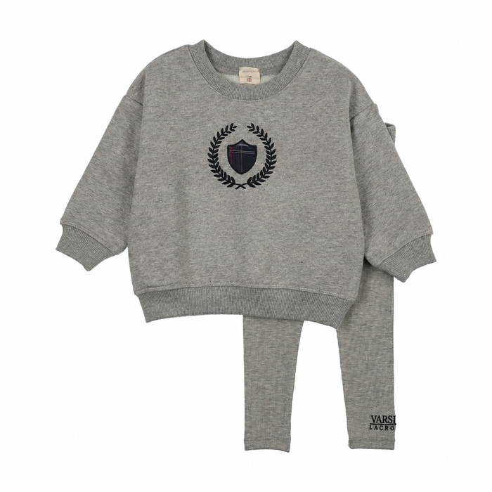set outfit fan club sweatshirt and leggings - light gray heather