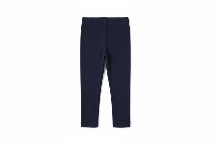 set outfit graphic knit collar sweatshirt and leggings - navy