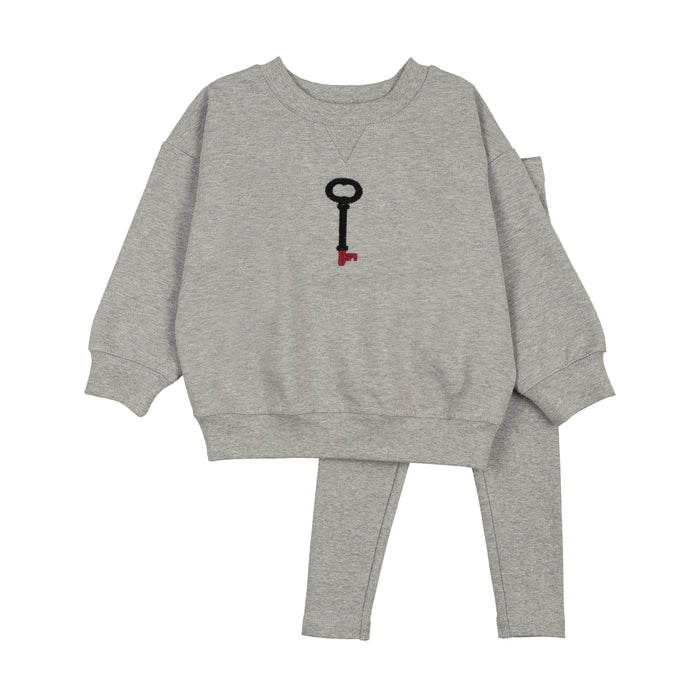set outfit limited capsule sweatshirt and leggings - light gray heather