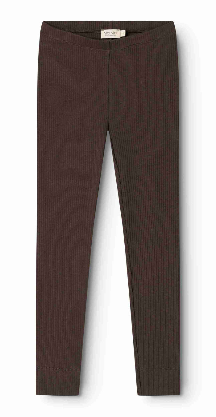 set outfit ribbed tee l/s and leggings - dark roast