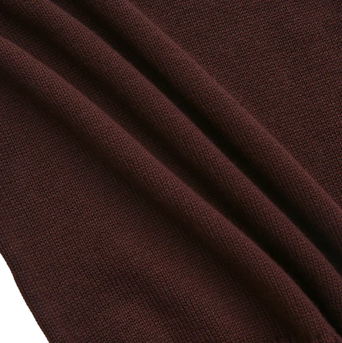 set outfit striped trim crest sweater and leggings - brown