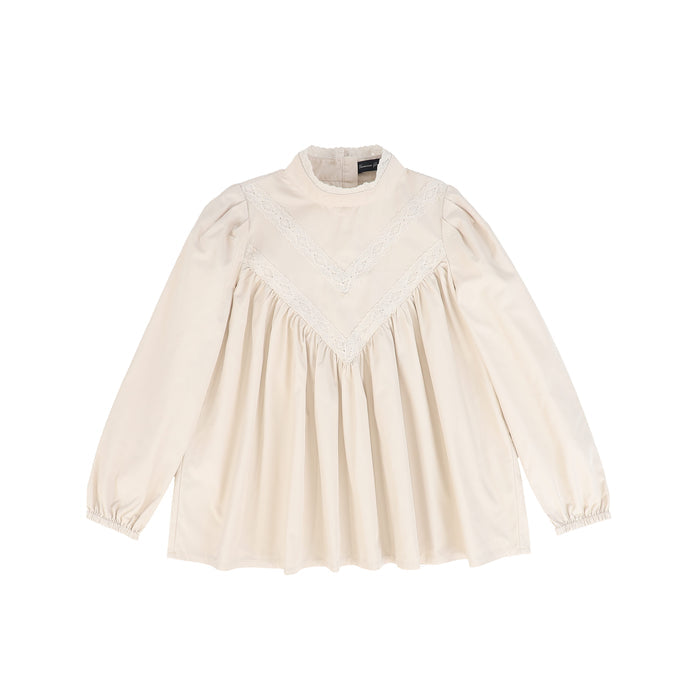set outfit taffeta lace detail shirt and maxi skirt - pink
