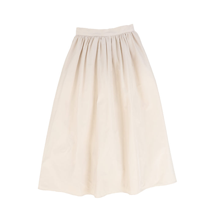 set outfit taffeta lace detail shirt and maxi skirt - pink