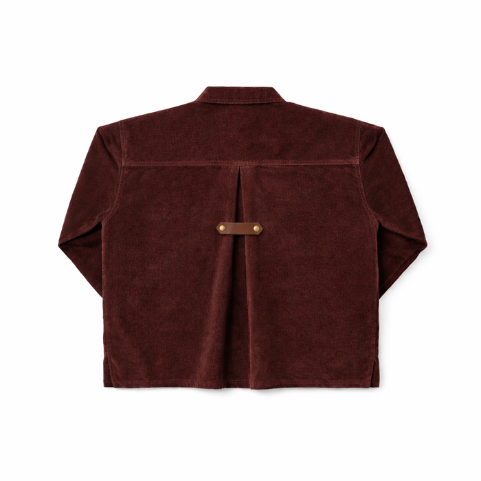 shirt l/s corduroy back pleat - brick