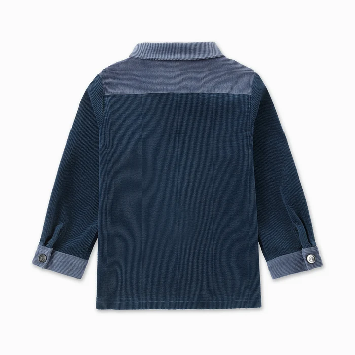 shirt l/s heavy corduroy two tone - blue