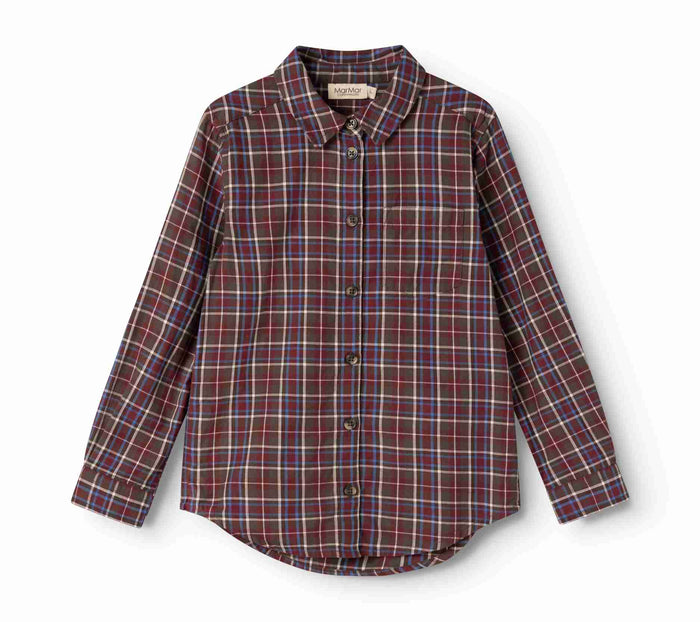 shirt l/s plaid - chocolate check