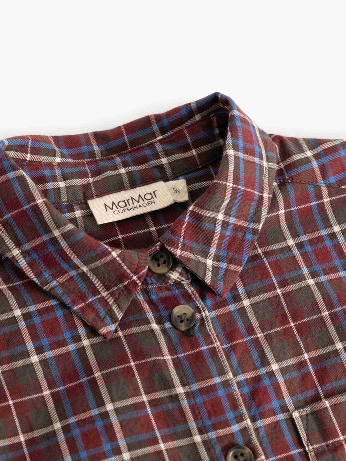 shirt l/s plaid - chocolate check