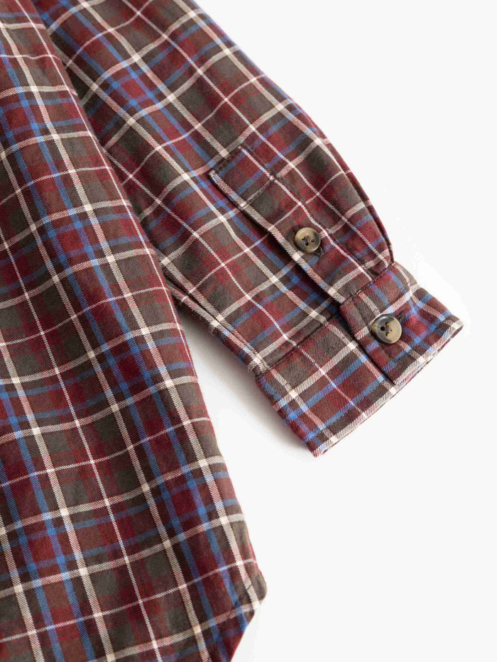shirt l/s plaid - chocolate check