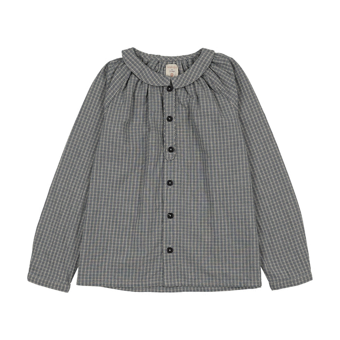 shirt l/s plaid toddler - dried blue plaid