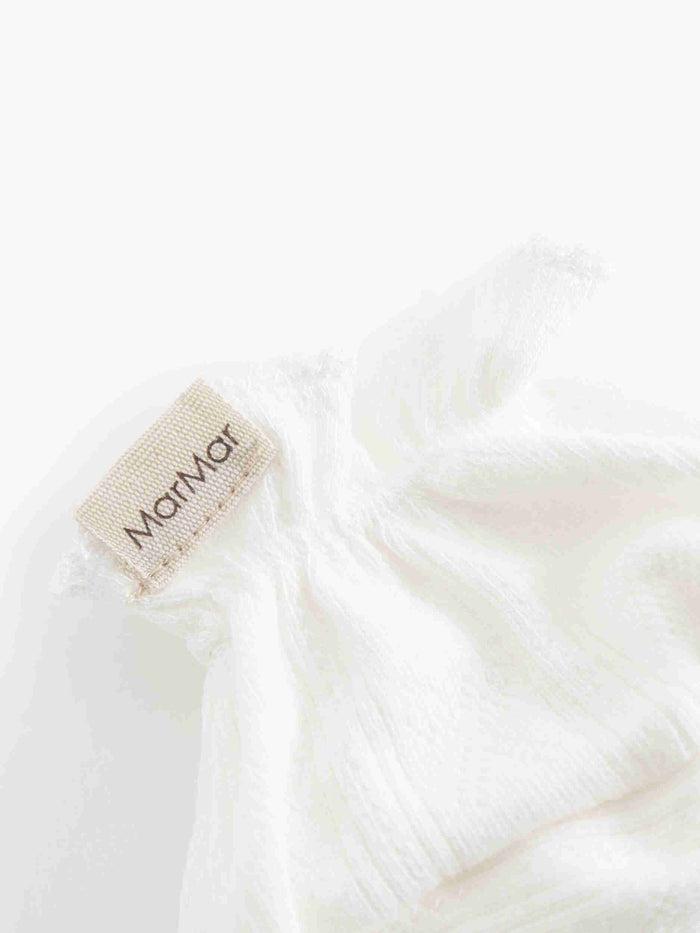 shoes pointelle bow booties - gentle white