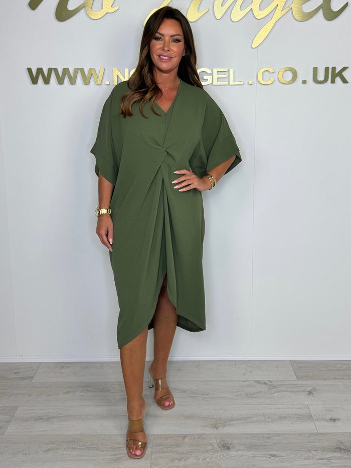 Short Sleeve Maxi Dress With Knot Detail (7 Colours)