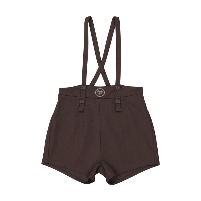 shorts plaid edition overall - chocolate brown