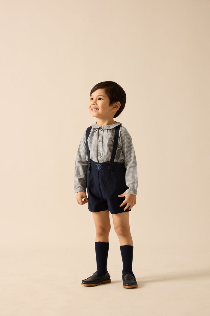 shorts plaid edition overall - navy