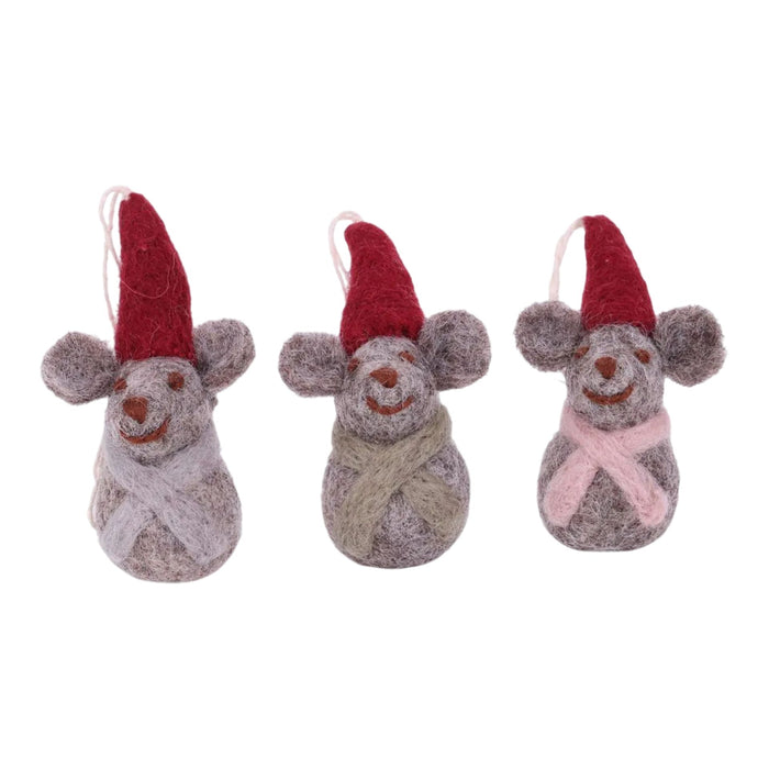 Shrew Baby Mice Ornaments, Set of 3 Eleish Van Breems Home