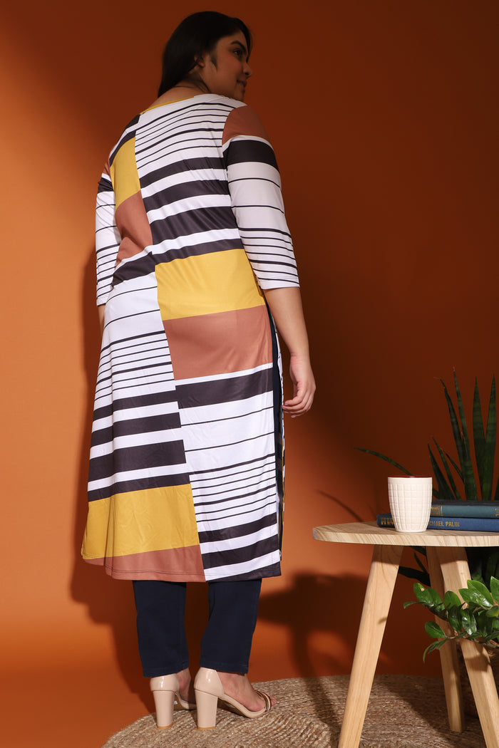 Siena Navy Printed Kurti