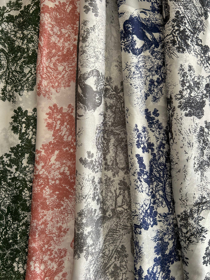 Silk Mix Tree/Animal Pattern Scarf (5 Colours)