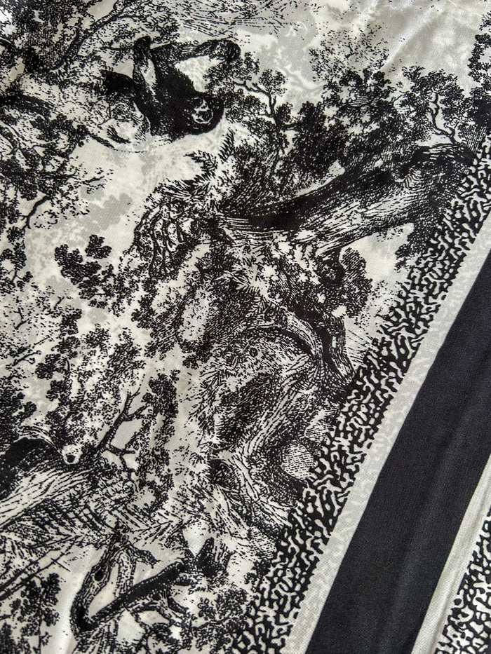 Silk Mix Tree/Animal Pattern Scarf (5 Colours)