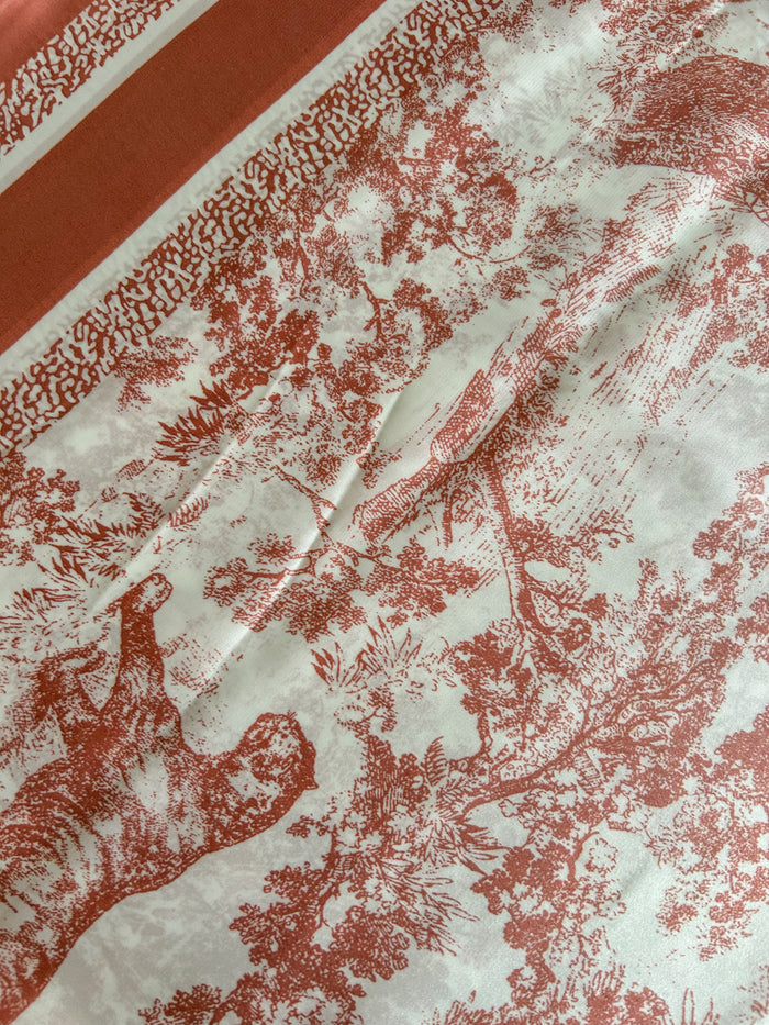 Silk Mix Tree/Animal Pattern Scarf (5 Colours)