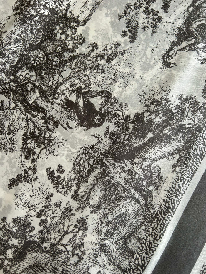 Silk Mix Tree/Animal Pattern Scarf (5 Colours)
