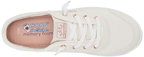 Skechers Women's Bobs B Cute Sneaker, White Canvas