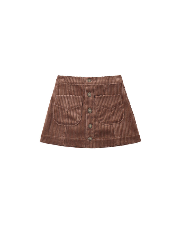 skirt heavy corduroy button down - mulberry