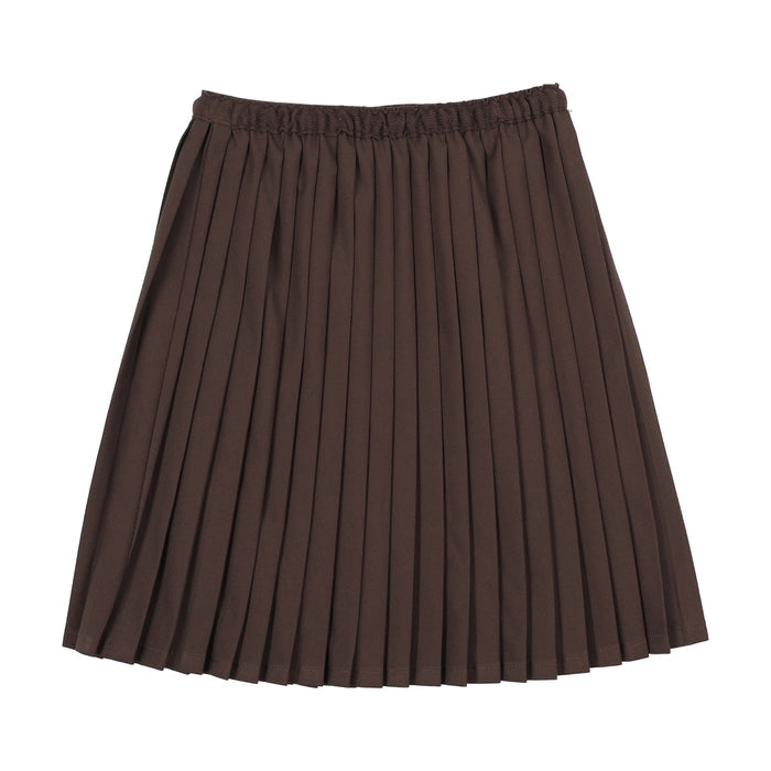 skirt knife pleated - chocolate brown