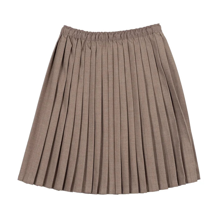 skirt knife pleated - misty oat heather