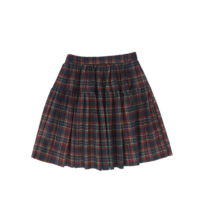 skirt plaid circle - navy plaid