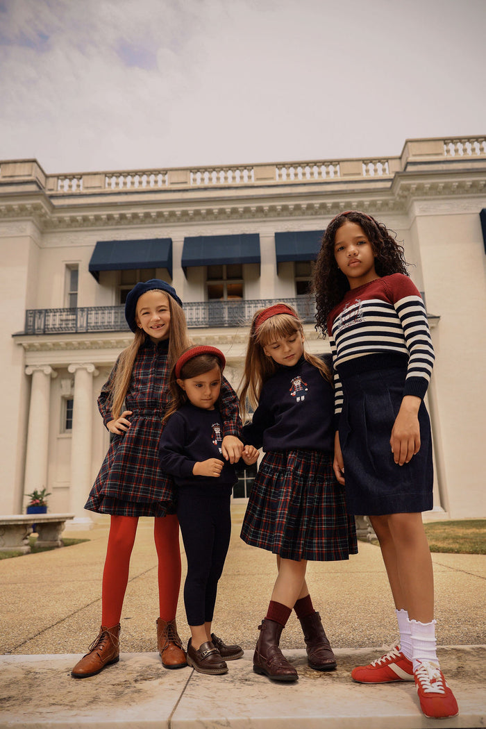 skirt plaid circle - navy plaid